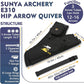 SUNYA Archery Hip Quiver for Arrows. Includes 3 Tubes Arrow Holder, Accessories Pockets and Waist Belt. Fit for Compound and Recurve Bow Practice.