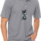 MAGCOMSEN Men's Polo Shirts 3 Buttons Casual Work T Shirts Quick Dry Short Sleeve Golf Shirt Pique Jersey Outdoor Performance