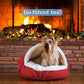 Snoozer? Classic Poly-Cotton Cozy Cave Pet Bed, Small, Red