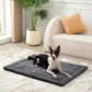 MADE 4 PETS Dog Crate Pad Bed for Medium Large Dogs, Washable & Reversible, Anti-Slip Kennel Mat for Cozy Sleeping, Soft Fluffy Dog Bed for Indoor & Outdoor Use, 35"x23", Dark Gray