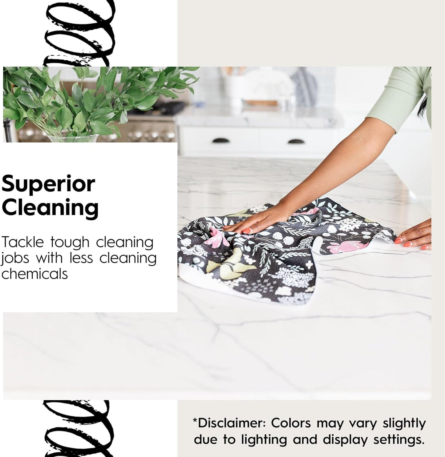 Evergreen Frost Geometry Tea Towel