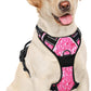 BARKBAY No Pull Dog Harness Large Step in Reflective Dog Harness with Front Clip and Easy Control Handle for Walking Training Running(Pink camo,L)