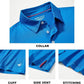 Mens Golf Shirt Moisture Wicking Dry Fit Performance Sport Short Sleeve Striped Golf Polo Shirts for Men