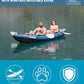 Inflatable Kayak, Portable Ripstop Oxford Cloth Recreational Touring Kayak with Fiberglass Kayak Paddle, Hand Pump and Carrying Bag, 1/2 Person