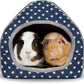 BWOGUE Guinea Pig House Bed Cozy Hamster Cave Large Hideout for Dwarf Rabbits Hedgehog Bearded Dragon Winter Nest Hamster Cage Accessories