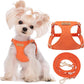 Puppytie No Pull xs Dog Harness with Multifunction Dog Leash,Soft Adjustable No Choke Escape Proof Pet Harness Vest,Orange,XS