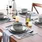 GBHOME Ceramic Dinnerware Sets for 4, 12 Pieces Stoneware Plates and Bowls Sets, Reactive Glaze Dishes -Scratch Resistant, Dishwasher&Microwave Safe, Green Wheat