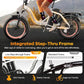Folding Electric Bike for Adults with Peak 1000W Motor, 48V 20AH Battery up to 30MPH 80 Miles, 20" Fat Tire All Terrain Ebike, Front Suspension 7-Speed Commuter E Bike, Step-Thru, UL Certified