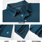 Mens Golf Shirt Moisture Wicking Dry Fit Performance Sport Short Sleeve Striped Golf Polo Shirts for Men