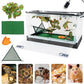 Travel Portable Foldable Terrarium Kits for Reptiles -Heat-Resistant Material, Easy to Move with Wheels, Includes Plant, Feeding Bowl, and Carpet for Snakes, Lizards, Tortoises, and Leopard