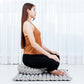 Leewadee Meditation Cushion Set – 1 Round Zafu Meditation Pillow and 1 Square Roll-Up Zabuton Meditation Mat, Pillows Bundle Filled with Kapok