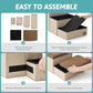 Dog Stairs with Storage, 4-Step Wider Sturdy Dog Steps for Small/Medium/Large Dogs and Older Cats, Folding Doggie Ramp for Bed/Couch/Car Hold Up to 180 lbs (22" H, Brown)