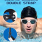 Swim Goggles, Goggles Adult with Swimming Cap, Nose Clip & Ear Plugs, UV Protection Anti-Fog Lens and Case for Adult