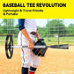 Portable Batting Tee for Baseball/Softball - Adjustable Height 24" to 46", 25" to 37", Baseball Practice Training Hand-Rolled Flexible Rubber Top & Heavy Duty Base for T-Ball, Youth & Adults