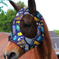 Harrison Howard Super Comfort Stretchy Fitting Horse Fly Mask with UV Protection Soft on Skin with Breathability Graffiti Mix Pony