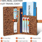 Genuine Leather Passport Holder for Women Men - RFID Blocking Slim Travel Wallet