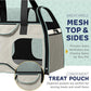 Katziela Pet Carrier - Airline Compliant Dog Carrier - TSA Approved Pet Carrier for Small Dogs and Cats - Soft FAA Travel Airplane Dog Carrier Luggage (Grey/Brown-Pro)