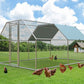 1.26'' Chicken Runs for Yard with Cover, Large Metal Chicken Run Walk in Metal, Outside Dog Kennel with Roof, Flat Roofed Outdoor Kennel for Cats(9.2’L x12.5’Wx 6.4’H)