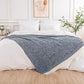 NEXHOME PRO Twin Size Soft Throw Blankets for Couch, Cozy Blankets Reversible Warm Knit Blanket for Women, Fuzzy Plush Lightweight Throws for Sofa, Bed, Picnic, Navy 60 x 80 inches