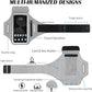 Running Armband with Earphone Bag Cell Phone Armband for iPhone 16 15 Pro 14 Plus 13 11 XR XS, Galaxy S24/S10 Water Resistant Sports Phone Holder Case & Zipper Slot Car Key Holder for 6.7 inch Phone