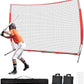 7x7/16x10/20x10ft Ball Backstop Net,Fix Ball Stop Net by 4 Spike&2 Sandbag,Sports Net Barrier with Handbag,Lacrosse Net Backstop for Softball,Basketball,Hockey Train,Baseball Net Barrier for Backyard