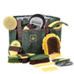 11PCS Horse Grooming Kit Curry Comb Sweat Scraper Horse Bathing Supplies Grooming Tools with Storage Bag Pasture Glow