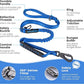 IOKHEIRA 6Ft /4Ft Dog Leash Rope for Large Dogs, Heavy Duty with Comfortable Padded Handle and Highly Reflective Threads,4-in-1 Multifunctional Dog Leashes with Car Seat Belt for Training (Blue)