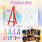 Blosssound 10 Set Pre Printed Canvas Pre Drawn Canvas Painting with Easel Kits 5" x 7" Outline Painting Panels for Beginners, DIY Craft Project, Party Favor, Home Decors(Black Women)
