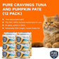 Tuna and Pumpkin Pate, Canned Wet Cat Food, 100% Mercury-Tested, Moist Can Fish, Grain-Free Protein, Non-GMO, 12 Pack