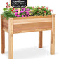 Jumbl Raised Canadian Cedar Garden Bed | Elevated Wood Planter for Growing Fresh Herbs, Vegetables, Flowers, Succulents | 34x18x30”