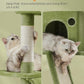 Feandrea Cat Tree, 81.1-Inch Large Cat Tower with 13 Scratching Posts, 2 Perches, 2 Caves, Basket, Hammock, Pompoms, Multi-Level Plush Cat Condo for Indoor Cats, Green UPCT190C01
