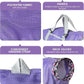 Cinf Cat Bathing Bag(Free Muzzle) Breathable Mesh Anti Scratch Adjustable Cat Grooming Bag for Nail Trimming, Bathing Soft Cat Washing Bag(Taro) L