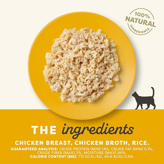 Applaws Natural Wet Cat Food, 24 Count, Limited Ingredient Canned Wet Cat Food, Chicken Breast in Broth, 2.47oz Cans