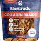 Pawstruck Natural 5-7” Beef Collagen Braids for Dogs – Long-Lasting Rawhide & Bully Stick Alternative, with Chondroitin & Glucosamine – 5 Pack