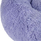Best Pet Supplies Round Donut Dog Bed with Plush Faux Fur Fabric, Calming, Anti-Anxiety Cushion for Indoor Pets, Slip-Resistant Base, Soft Ergonomic Support - Lavender, 20x20x6''