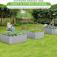 BTDVR 2 PCS 9 in 1 Tall 8×2×1.5ft Galvanized Raised Garden Bed Outdoor, Metal Raised Beds for Vegetables, Above Ground Garden Box for Flower, Steel Garden Bed for Gardening