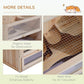 PawHut 2-Level Hamster Cage Mice and Rat House, Small Animal Habitat for Chinchillas with Openable Top, Front Door, Shelf and Ladder, Natural