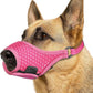 LUCKYPAW Dog Muzzle, Soft Muzzles for Large Medium Small Dogs to Prevent Biting Chewing with Ring and Adjustable Strap for Vet Visit Training (Hot Pink, M)