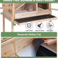 GUTINNEEN Guinea Pig Cage Rabbit Cage Indoor with Chew-Proof Edges, Clean Deep Tray, Leakproof PVC Layer, Small Animals Cage with Adjustable Legs - Natural Wood Color