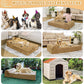 Orthopedic Dog Beds for Large Dogs, 7" Memory Foam Dog Beds with Waterproof Liner, Chew Proof Microsuede Cover, Removable and Washable, Nonskid Bottom, 60"x48" XXL Khaki