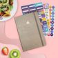 Clever Fox Wellness Planner - Weekly & Daily Health and Wellness Log, Food Journal & Meal Planner Diary for Calorie Counting, Notebook for Medical Condition Tracking, A5-Sized - Pearl