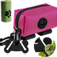 Dog Poop Bag Holder for Leash Attachment Dog Poop Bag Dispenser Dog Waste Bag Dispensers Dog Poop Bag Holders Fit Dog Leash Accessory With Hand Free Holder Carriers (Black) Pink