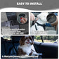 2 and 1 Center Console Dog Car Seat & Carrier for Small Dogs, Large Leather Dog Car Bed with Storage Pocket, Waterproof PVC Leather Seat Travel Bed for Front & Back Seat, Clip-On Safety Leash