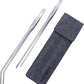 2 Pcs 10.6 Inches Heavy Duty Reptile Feeding Tongs, Long Aquarium Tweezers, Straight and Curved Long Tweezers for Aquarium and Terrarium