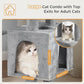 72” Cat Tree for Large Cats Big Cat Tower with Enlarged Hammock 21.6x17.7” Spacious Cats Condo House and Roomy Top Bed and Multiple Scratch Posts for Indoor Adult Cats (Grey, XLarge-72)