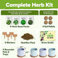 HOME GROWN Indoor Herb Garden Kit w/Glazed Ceramic Pot - Easy-to-Grow Kitchen Window Gardening Starter Set - Unique Housewarming Gift for Women, Mom, Gardeners, Friend, Her, Mother