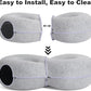 8-Shaped Large Cat Tunnel Bed for Indoor Cats, Infinite Circulation Peekaboo Cat Cave with 12 Toy Balls, Cat Donut Tunnel for Cats up to 30 Pounds (Light Grey, L 38x24x11in)