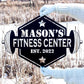 Personalized Gym Sign with Name | Hexagon Gym Garage Decor | Gym Decor for Home Gym | Established Signs for Workout Room | Gift for Athlete