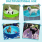 Furrybaby Dog Pool, Kiddie Pool with Hard Plastic Foldable Dog Bath Tub Portable for Dogs, Kids and Pet Swimming (Navy 39'') Indoor and Outdoor