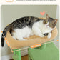 Cactus Cat Tree for Indoor Cats, 45.7" Multi-Level Cat Tower with Large Metal Frame Hammock, Cat Condo with 4 Scratching Posts and Top Perch, Green